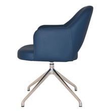 Lex Vinyl Trestle Armchairs (Set of 2)